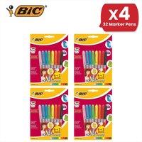 Bic Permanent Marker Pens Pack of 8 Fine Tip 1.1mm for Office & School ( 1 Pack )