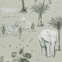 Arthouse Lagoon Safari Metallic Wallpaper in Grey