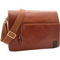 House of Leather Men's Mens Real Leather Shoulder Bag Casual Messenger Style San Antonio Chestnut in Tan | Size: Large