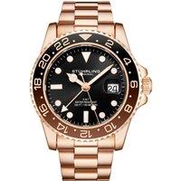 STHRLING Original Men's Meridian 3965 Quartz 42mm Diver Stainless Steel Bracelet 22mm in Rose Gold