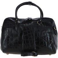 Ashwood Leather Men's 'Dante' Medium Weekend Real Leather Holdall in Black