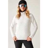 Dare 2b Women's Glamourize Midlayer Quarter-Zip Insulating Active Fleece in White | Size: 16
