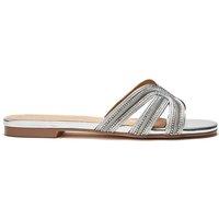 Moda In Pelle Women's 'Nymph' Textile Sandals in Silver | Size: 4
