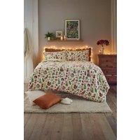 Deyongs Autumn Animals Fleece Duvet Cover Set with Sherpa Reverse - Cosy Woodland Printed Bedding | Size: Single