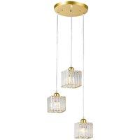 3-Light Crystal Ceiling Pendant Light Fixture