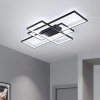 Garwarm Square Acrylic Modern Dimmable LED Ceiling Light in Black