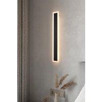 Living and Home Outdoor IP65 Waterproof Long Wall LED Light with Cord in Black