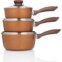 JML Saucepan Set With Lids & CS Pan Set in Copper