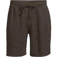 Lands' End Men's Textured Pull-on Shorts in Dark Brown | Size: Medium