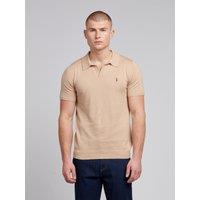 U.S. POLO ASSN. Men's Combed Cotton Revere Polo Shirt in Fawn | Size: Small