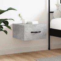 Berkfield Home Wall-mounted Bedside Cabinet Concrete Grey 35x35x20 cm | Size: 35 x 35 x 20 cm