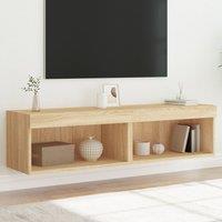 Berkfield Home TV Cabinets with LED Lights 2 pcs Sonoma Oak 60x30x30 cm in Brown | Size: 60 x 30 x 30 cm