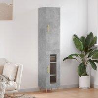 Berkfield Home Highboard Concrete Grey 34.5x34x180 cm Engineered Wood