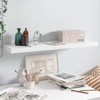 Berkfield Home Floating Wall Shelf High Gloss White 90x23.5x3.8 cm MDF