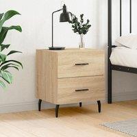 Berkfield Home Bedside Cabinet Sonoma Oak 40x35x47.5 cm Engineered Wood in Brown
