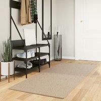 Rug HUARTE Short Pile Soft and Washable Sand 80x200 cm