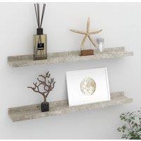 Berkfield Home Wall Shelves 2 pcs Concrete Grey 60x9x3 cm | Size: 60 x 9 x 3 cm