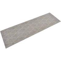 Berkfield Home Kitchen Rug Washable Rhombus 60x180 cm Velvet in Grey