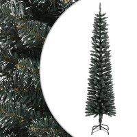 Berkfield Home Artificial Slim Christmas Tree with Stand Green 240 cm PVC