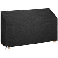 Berkfield Home Garden Bench Cover 12 Eyelets 210x70x70/88 cm Polyethylene in Black