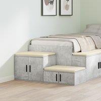 Berkfield Home Storage Cabinet Concrete Grey 118x41x40 cm Engineered Wood | Size: 118 x 41 x 40 cm