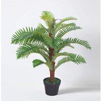 Tradala Trees Lush Artificial Tree Plant Bamboo with Real Wood Trunk in Dark Green | Size: 3ft
