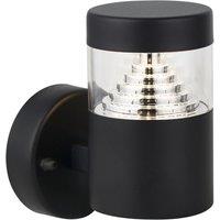 First Choice Lighting Pyramid - Black LED Outdoor Wall Light