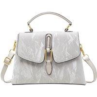 PU Suede Handbag with Shoulder Strap