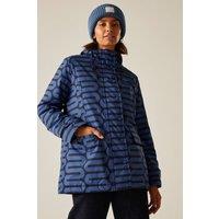 Regatta Women's Orla Mid Length Hooded Breathable Waterproof Insulated Jacket in Blue | Size: 10