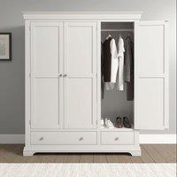 Seconique Bordeaux 3 Door Wardrobe (Part Assembled) in Ivory