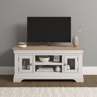 Seconique Bordeaux Small TV Stand (Fully Assembled) in Ivory