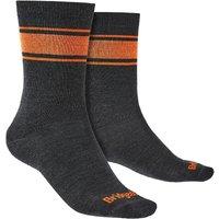 Bridgedale Men's Liner Base Layer Merino Wool Performance Boot Socks in Grey | Size: 9-11