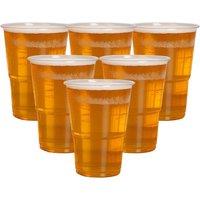 ECONX 100 X 10oz Clear Plastic Half Pint Drink Glasses Tumbler Reusable Cups | Size: 500 Piece