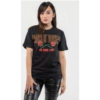 Guns N Roses UK Tour 87 Diamante T-Shirt in Black | Size: Medium
