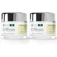 skinChemists professional Women's Wrinkle Killer Sun Protection Day Moisturiser SPF 30 60ml x 2 Duo Pack in White