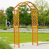 Gr8 Garden Wooden Garden Arch Pergola Trellis Rose Climbing Archway Tan Frame
