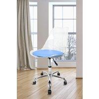 Fusion Living Soho Clear Plastic Dining Chair with Swivel Base in Blue