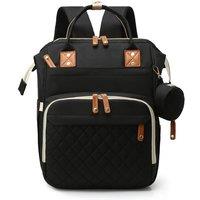 Obasyhig Multifunctional Maternity & Baby Backpack for Outings in Black