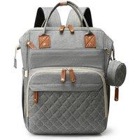 Obasyhig Multifunctional Maternity & Baby Backpack for Outings in Light Grey