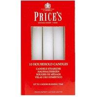 Price's Household Candles White 10 Pack