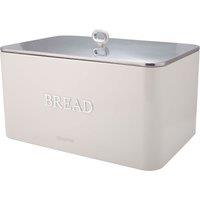 Geepas Retrovive 13L Bread Bin Carbon Steel Container with Removable Lid in Cream