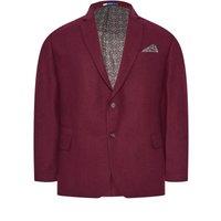BadRhino Men's Tweed Suit Jacket in Burgundy | Size: 58R