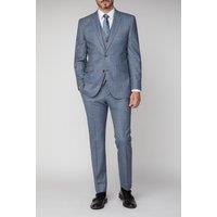 Scott Men's Sharkskin with Overcheck Jacket in Blue | Size: 46R
