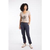 Weird Fish Women's Malorri Chino Trousers in Navy | Size: 16