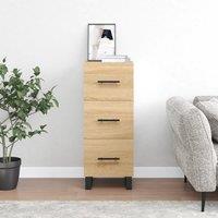 Berkfield Home Sideboard Sonoma Oak 34.5x34x90 cm Engineered Wood in Brown