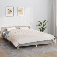 Berkfield Home Weighted Blanket Light Cream 220x235 cm King 11 kg Fabric
