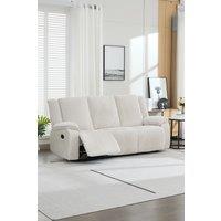 More4Homes Verona 3 Seater Jumbo Cord Manual Recliner Sofa in Beige