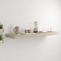 Berkfield Home Floating Wall Shelf Oak 80x23.5x3.8 cm MDF in Brown