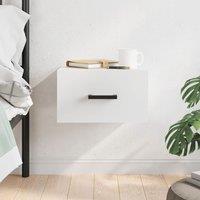 Berkfield Home Wall-mounted Bedside Cabinet White 35x35x20 cm | Size: 35 x 35 x 20 cm