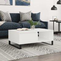 Berkfield Home Coffee Table White 90x60x35 cm Engineered Wood | Size: 90 x 60 x 35 cm